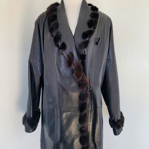 Ladies leather coat